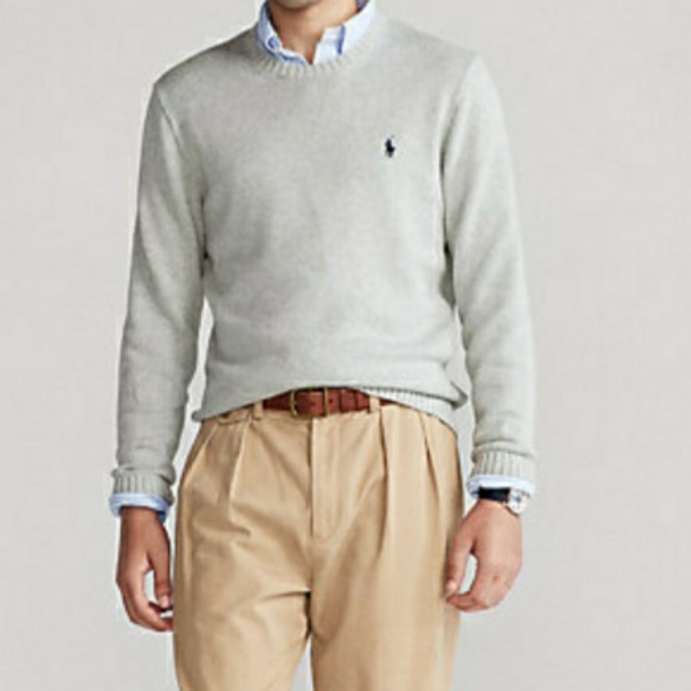 Men's Polo Ralph Lauren Gray Sweater-XXL